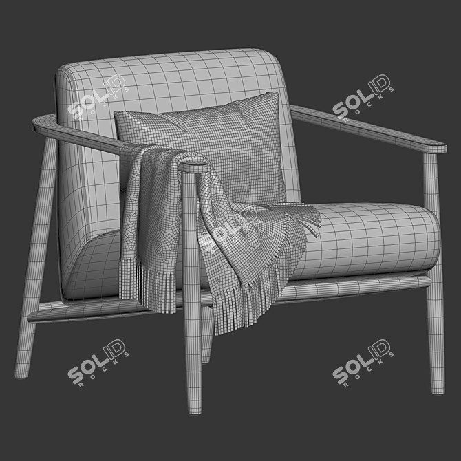 Polyandbark Boheme Accent Chair 3D model image 5