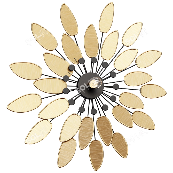 Léonie Wall Sconce Metal-Pleated Ø71.5 cm 3D model image 1