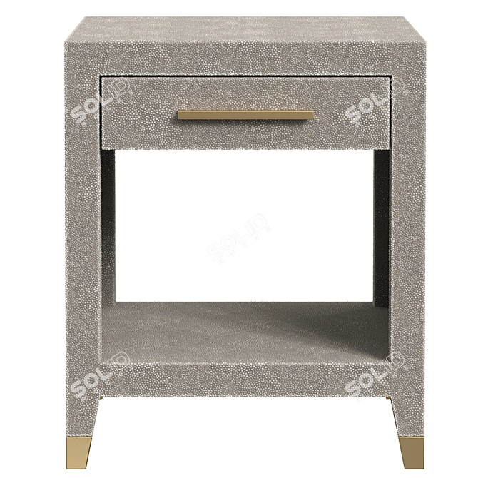 Luxury Skata Leather Bedside Table 3D model image 4
