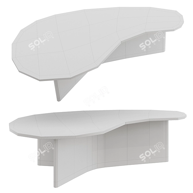 Elegant Upsilon Coffee Table 3D model image 2