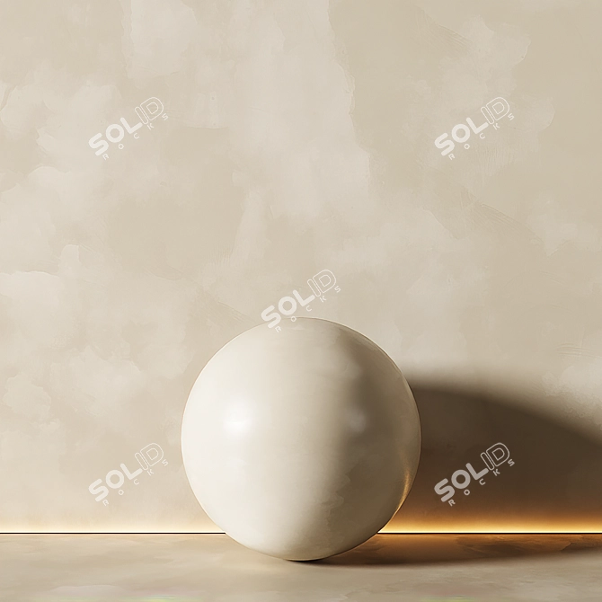 Beige Decorative Plaster 2 3D model image 1