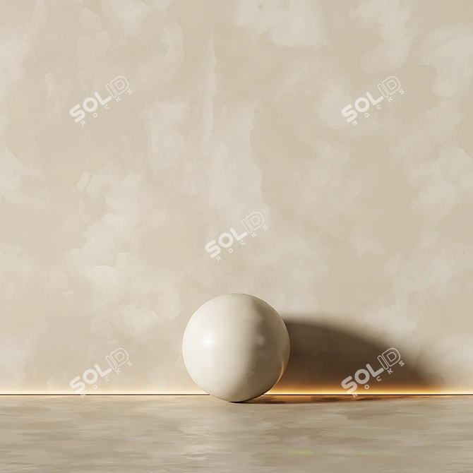 Beige Decorative Plaster 2 3D model image 2