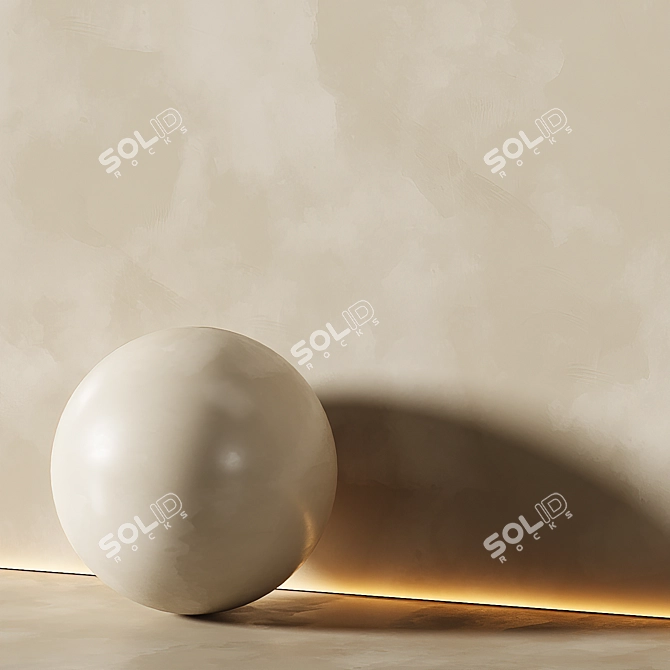 Beige Decorative Plaster 2 3D model image 3