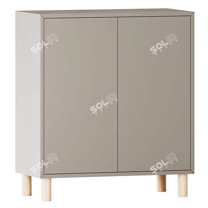 Ikea Eket Cabinet Legs 80cm 3D model image 2