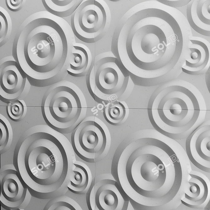 3D Circles Panel Set 3D model image 1