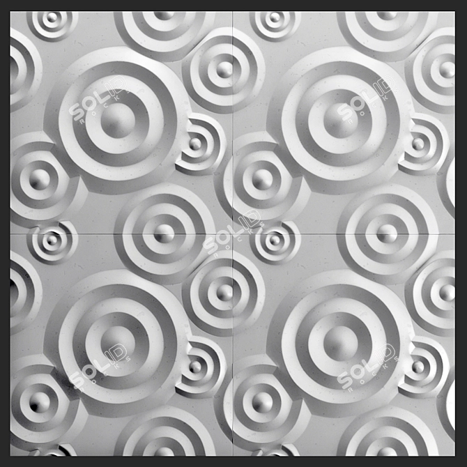 3D Circles Panel Set 3D model image 4