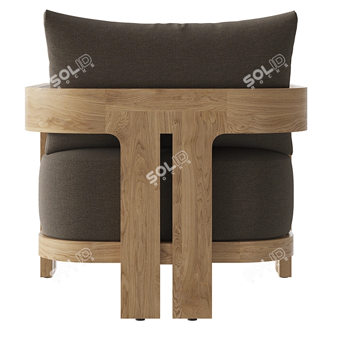 Matira Teak Lounge Chair Outdoor 3D model image 4