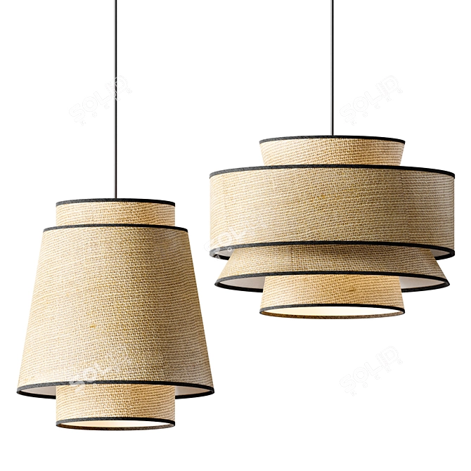 Elegant JOHNAS Chandelier, Vray/Corona 3D model image 1