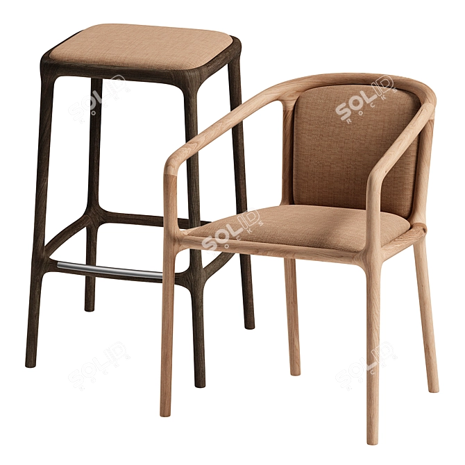 KARIMOKU CASE STUDY Chair Collection 3D model image 3