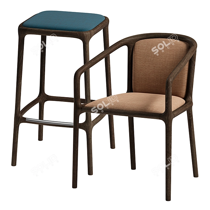 KARIMOKU CASE STUDY Chair Collection 3D model image 5