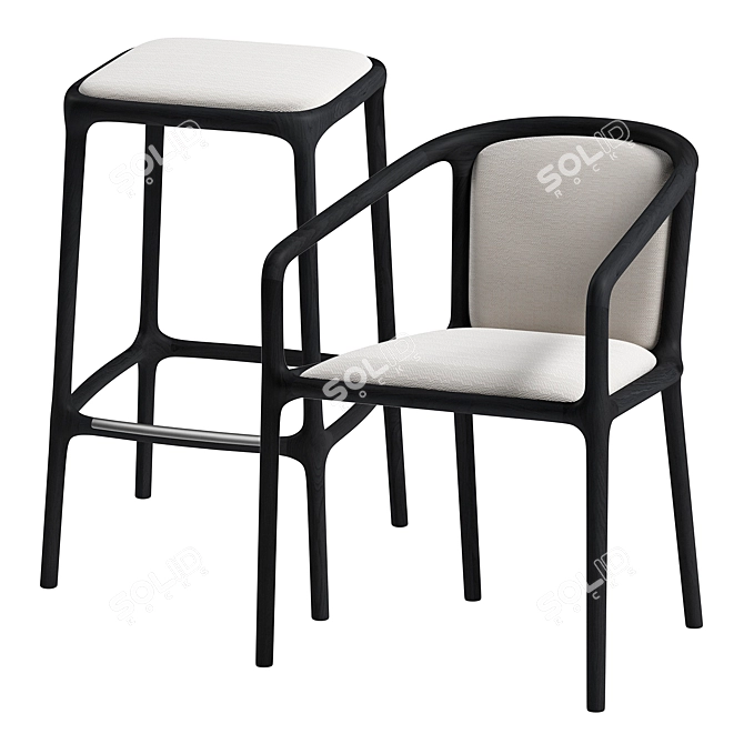 KARIMOKU CASE STUDY Chair Collection 3D model image 6