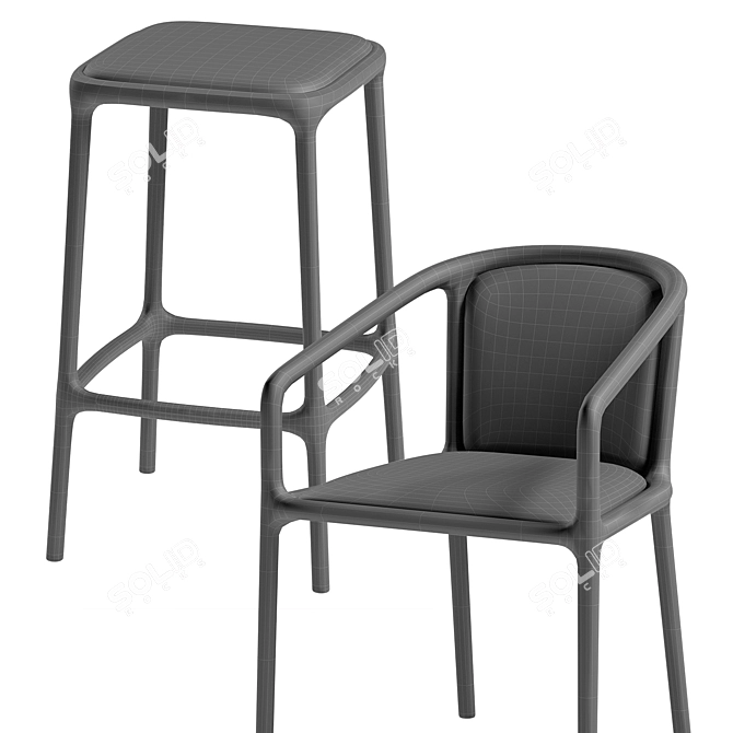 KARIMOKU CASE STUDY Chair Collection 3D model image 7