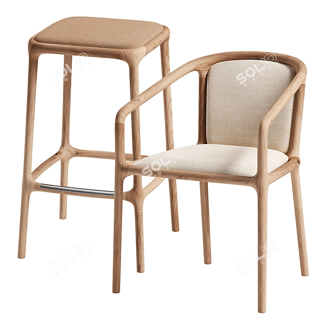 KARIMOKU CASE STUDY Chair Collection 3D model image 11