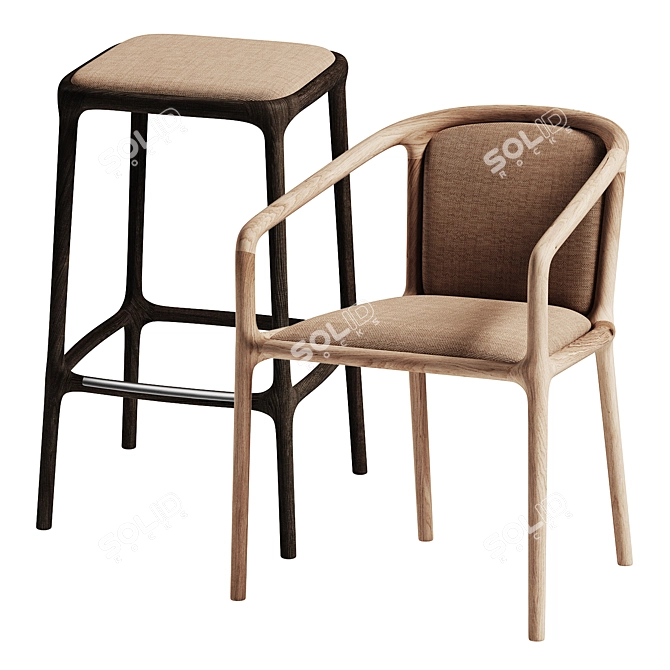 KARIMOKU CASE STUDY Chair Collection 3D model image 17