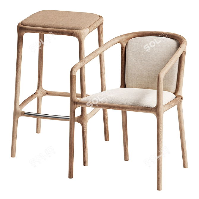 KARIMOKU CASE STUDY Chair Collection 3D model image 18