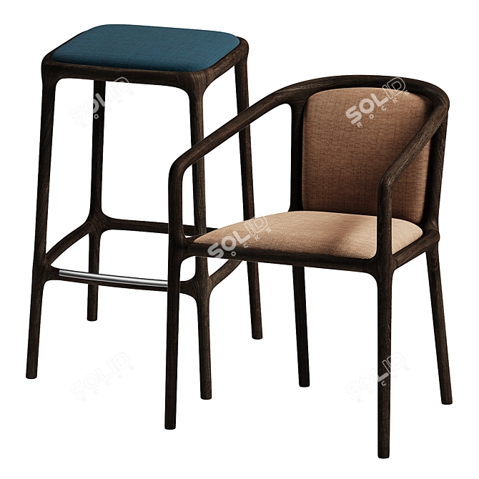 KARIMOKU CASE STUDY Chair Collection 3D model image 19