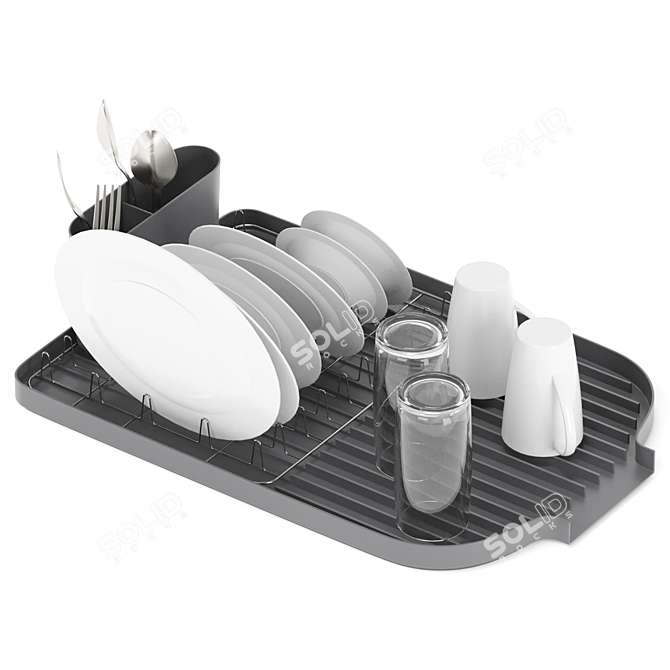 Multi-Format Dish Rack Render Files 3D model image 3