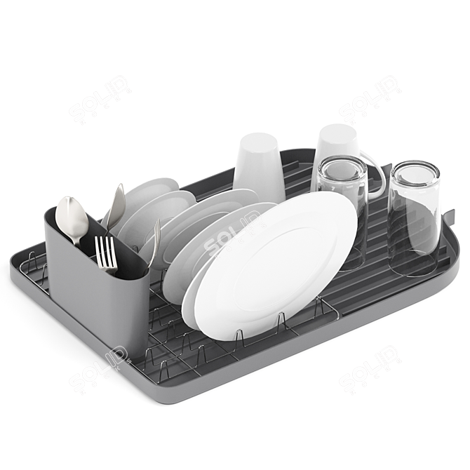 Multi-Format Dish Rack Render Files 3D model image 4