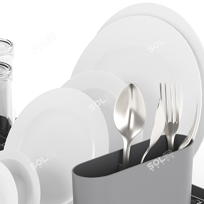 Multi-Format Dish Rack Render Files 3D model image 6