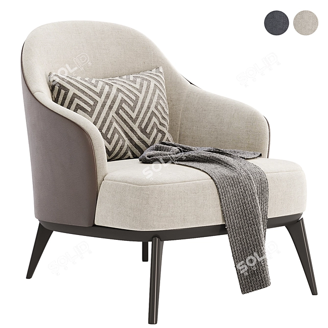 Modern Dena Lounge Chair 3D model image 2