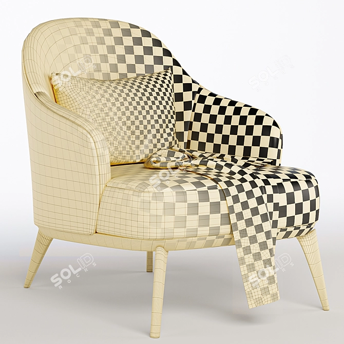 Modern Dena Lounge Chair 3D model image 5