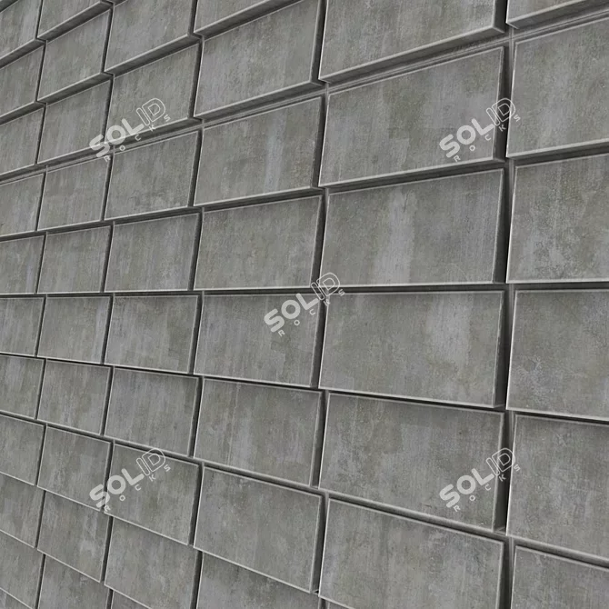 Polygon Tile Decor Set 3D model image 2