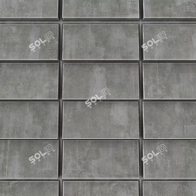 Polygon Tile Decor Set 3D model image 3