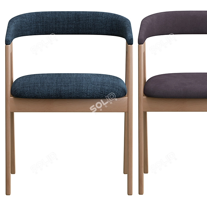 TREVOR Chairs in 3 Colors 3D model image 2