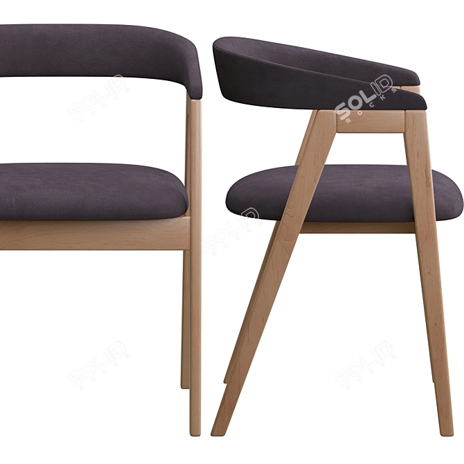 TREVOR Chairs in 3 Colors 3D model image 3