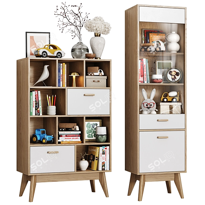 Scandi Nordic Furniture Set 3D model image 1