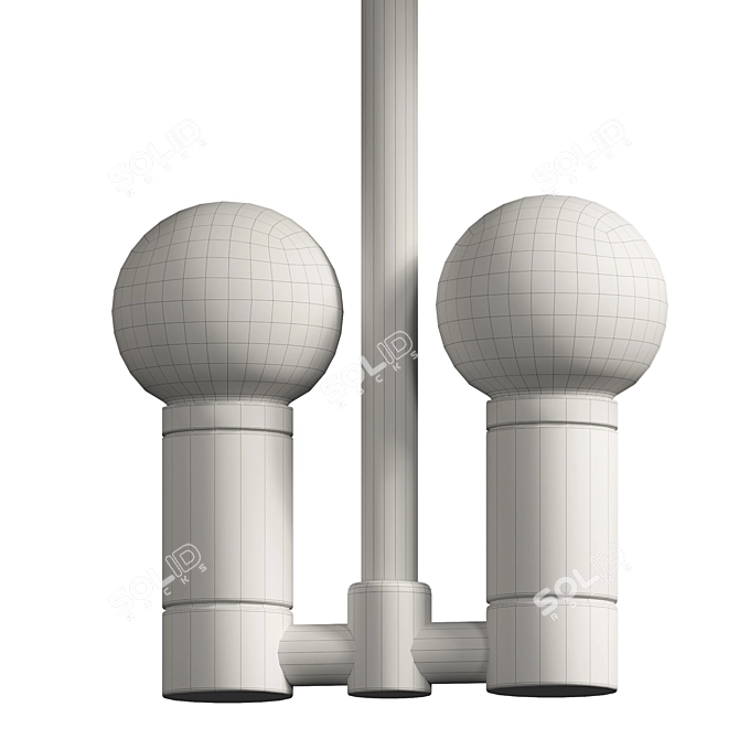 Elegant Bell Pendant Light Fixture 3D model image 4