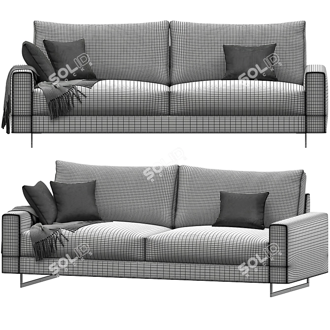 Modern Park Sofa 3Ds Max 3D model image 3