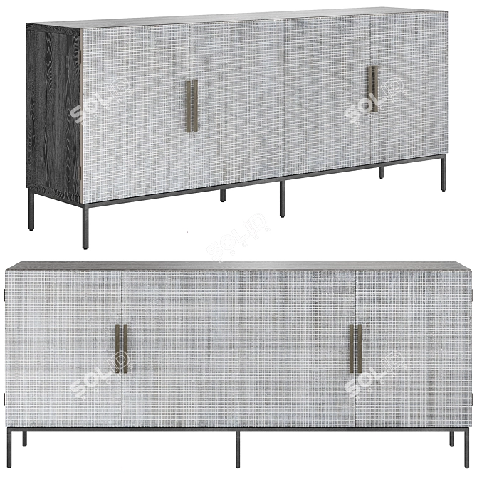 Rashmor Solid Wood Dresser 3D model image 1