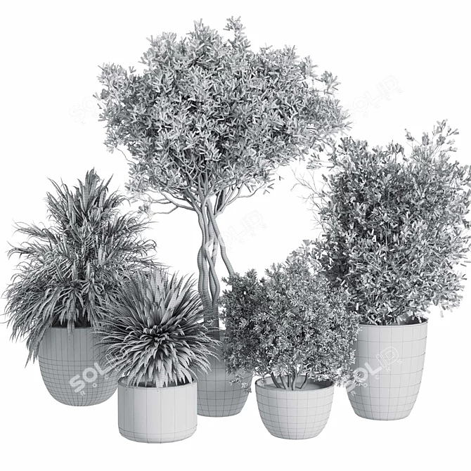 Outdoor Plant Set 156 Trees 3D model image 7