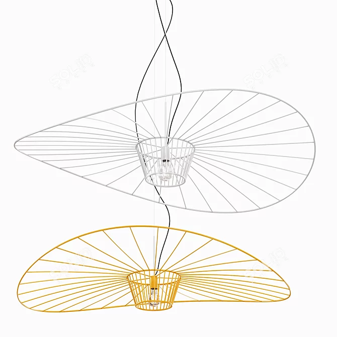 Designer Hat Lamp Fixture 3D model image 2