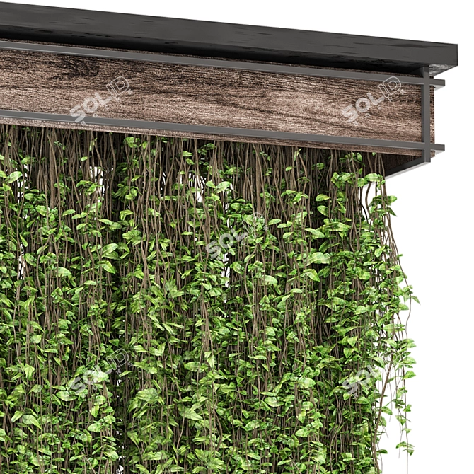 Metal Box Hanging Plants Set 3D model image 3