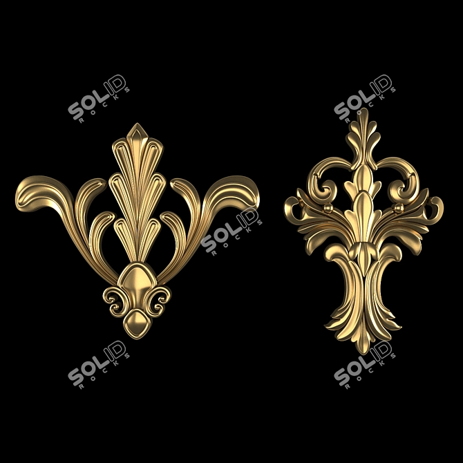 Luxury 3D Ornament Modeling Kit 3D model image 2