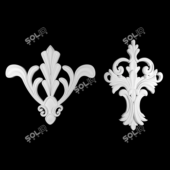 Luxury 3D Ornament Modeling Kit 3D model image 3