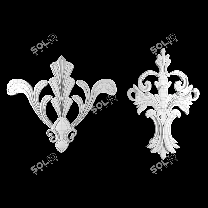 Luxury 3D Ornament Modeling Kit 3D model image 4