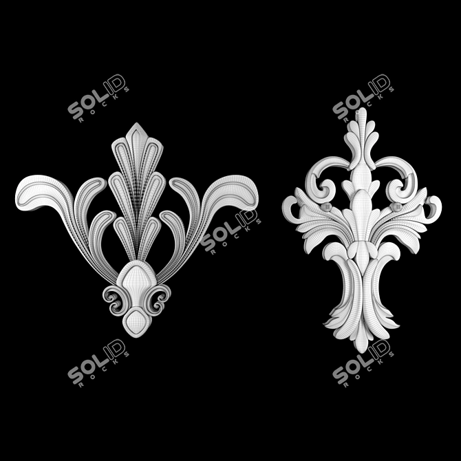 Luxury 3D Ornament Modeling Kit 3D model image 5