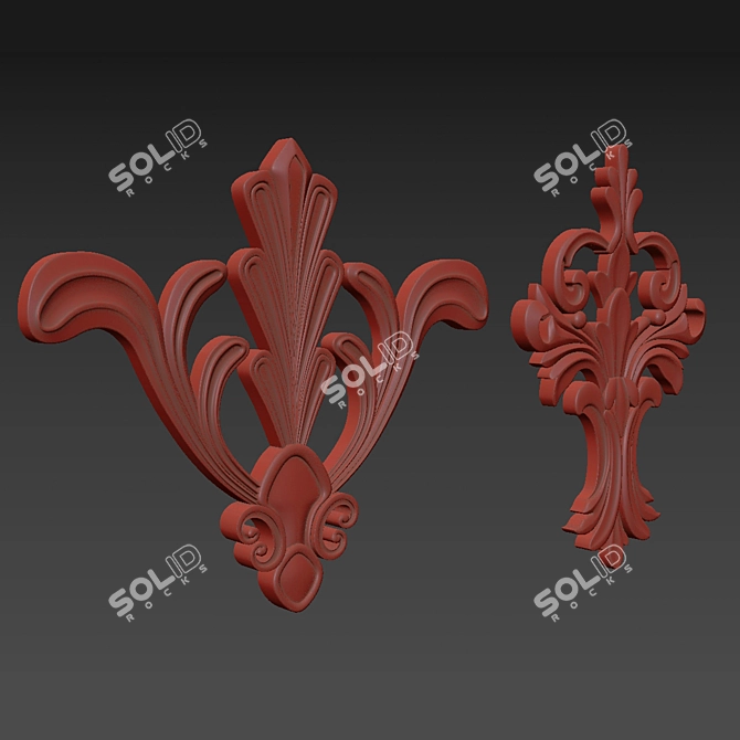 Luxury 3D Ornament Modeling Kit 3D model image 6