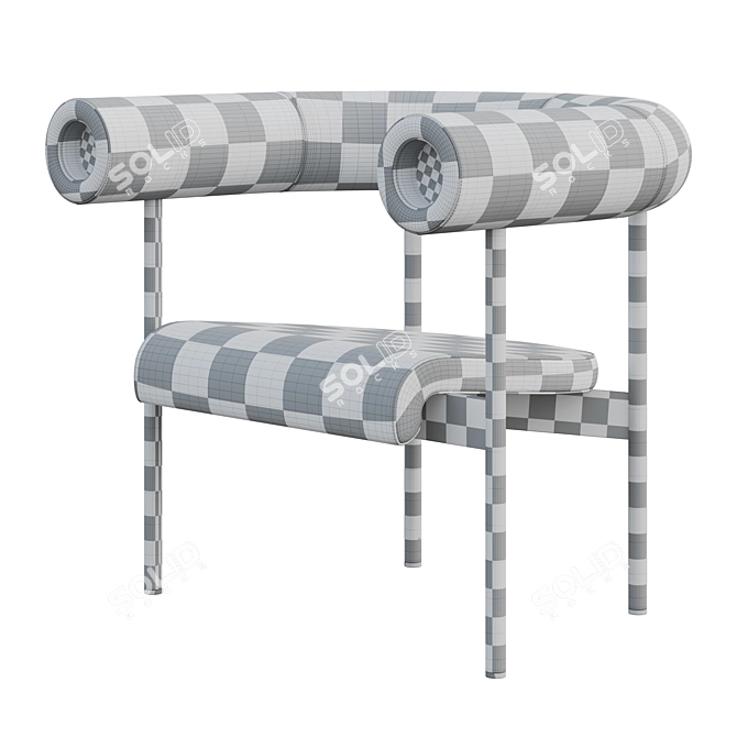 Offecct Font Leather Accent Chair 3D model image 5