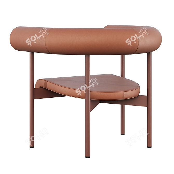 Offecct Font Leather Accent Chair 3D model image 10