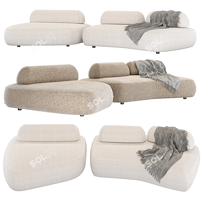 Eichholtz Residenza Sofa: Lyssa Send & Off-White 3D model image 1