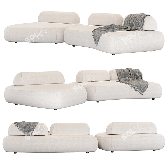 Eichholtz Residenza Sofa: Lyssa Send & Off-White 3D model image 4