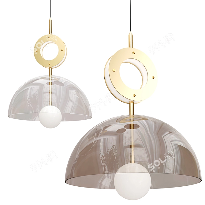 Deco Pendant & Ring Set 3D model image 1
