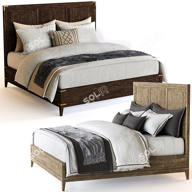 CAYDEN CAMPAIGN PANEL BED - Resto Hardware 3D model image 1