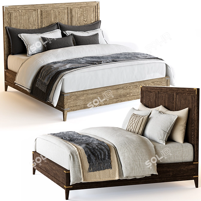 CAYDEN CAMPAIGN PANEL BED - Resto Hardware 3D model image 2