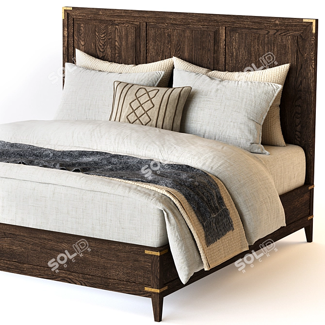 CAYDEN CAMPAIGN PANEL BED - Resto Hardware 3D model image 5