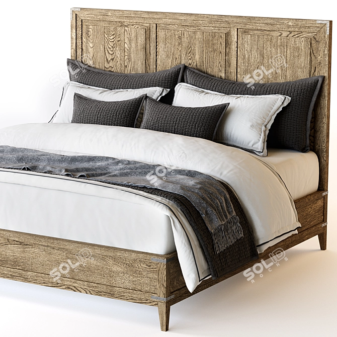 CAYDEN CAMPAIGN PANEL BED - Resto Hardware 3D model image 6